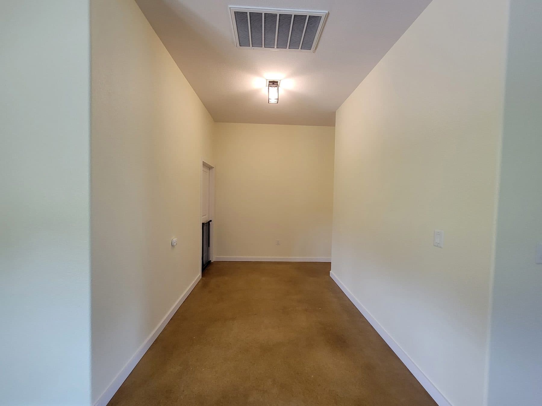 Freshly painted neutral interior hallway ready for listing photos